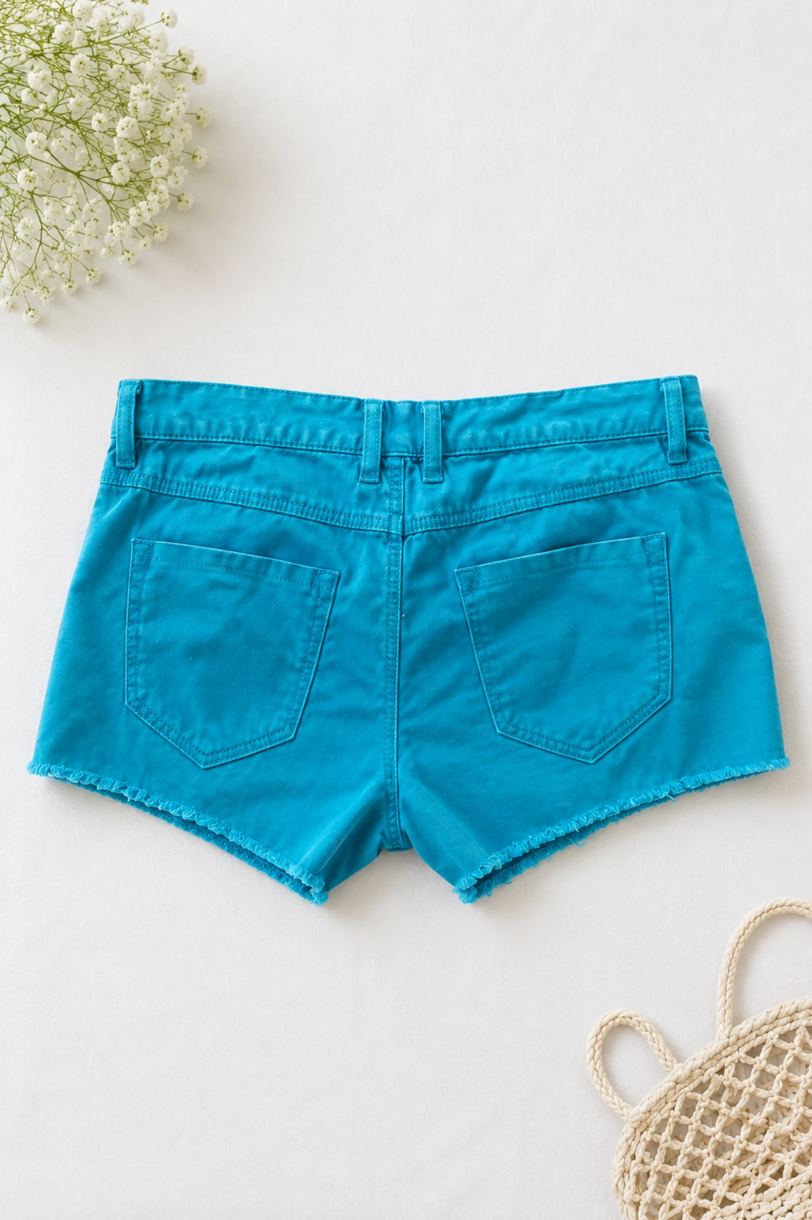 Short vaquero Stradivarius y2k turquesa – Talla 38 – photo 2